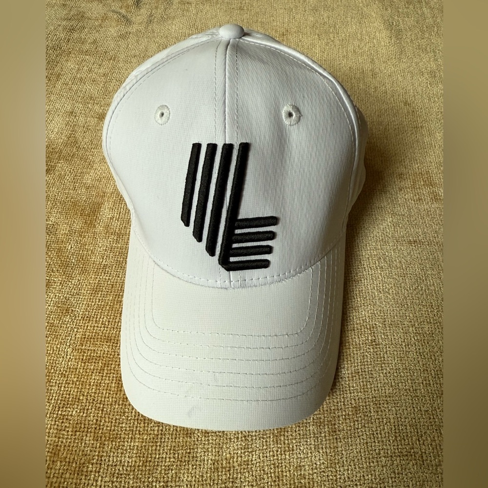 New!!! LIV Golf White Cap with Black Embroidery